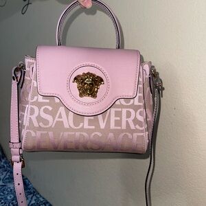 Versace Pink Mini Bag with Medusa Emblem